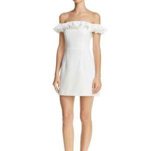 French Connection Womens Whisper Ivory Ruffled Sle